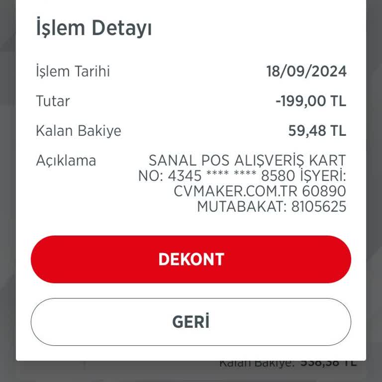 Cvmaker.com.tr Kartımdan Para Alındı