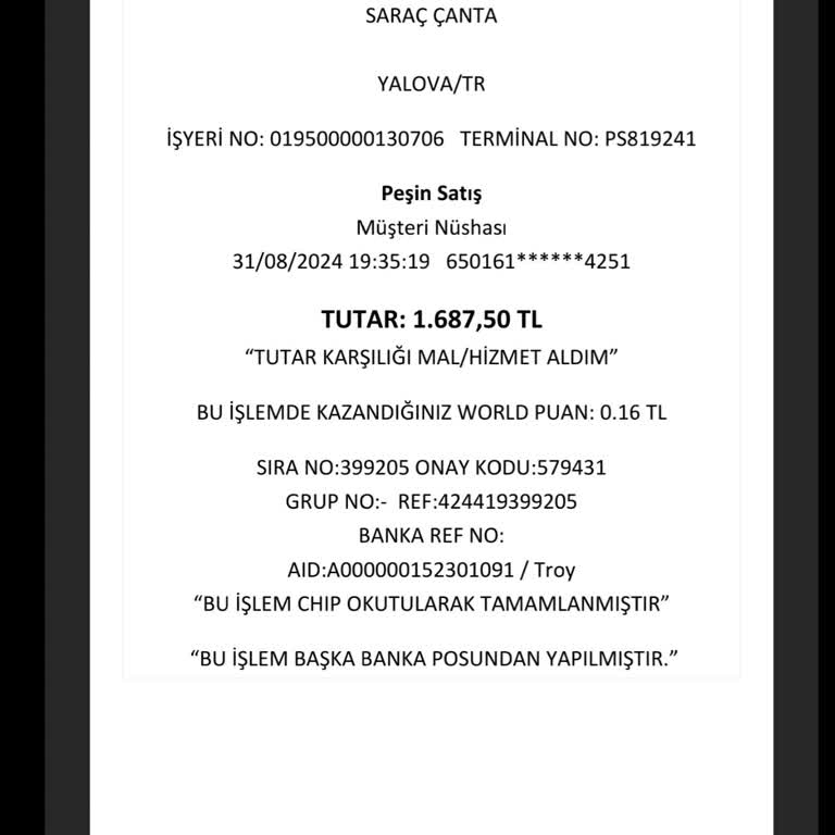 Saraç Çanta (Yalova) Okul Çantası Kalite Sorunu