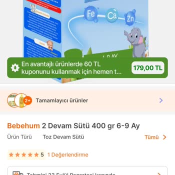 Hepsiburada Bebehum Mama Fiyat Artışı
