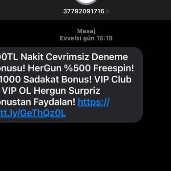 Vodafone'dan Gelen Bahis Mesajlarından Bıktım