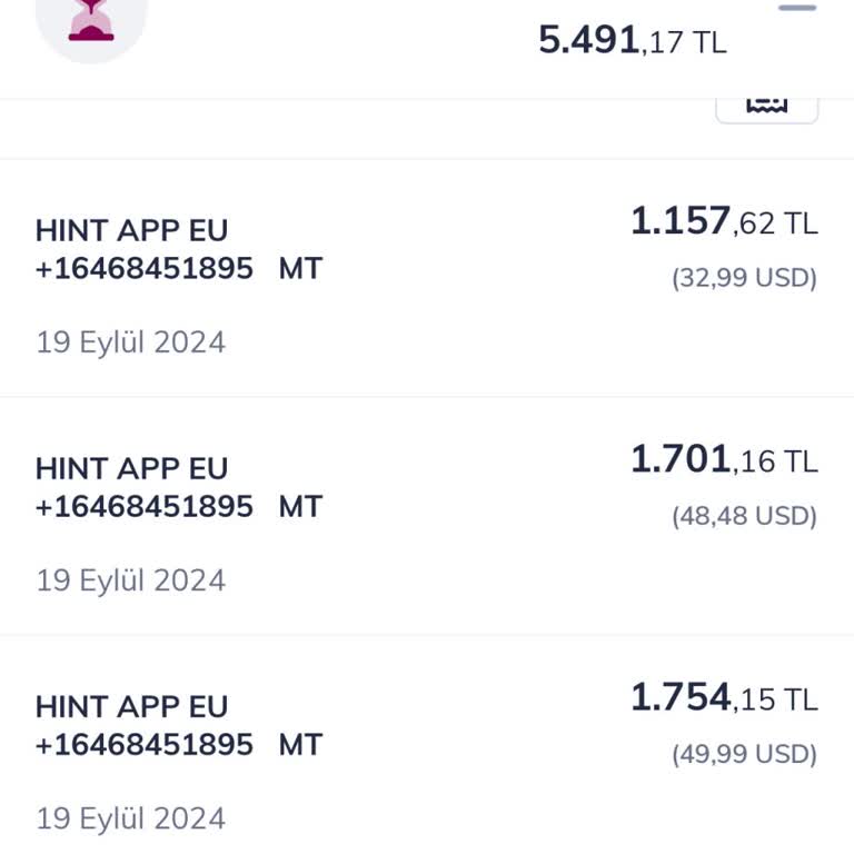 Hint App Kredi Kartımdan Bilgim Dışında Defalarca Para Çekilmiş