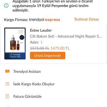Trendyol Estee Lauder Raf Ömrü Dolmak Üzere Olan Ürün Satıyor