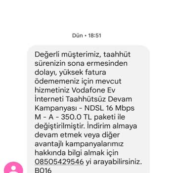 Vodafone İnternet Te Enflasyon % 150