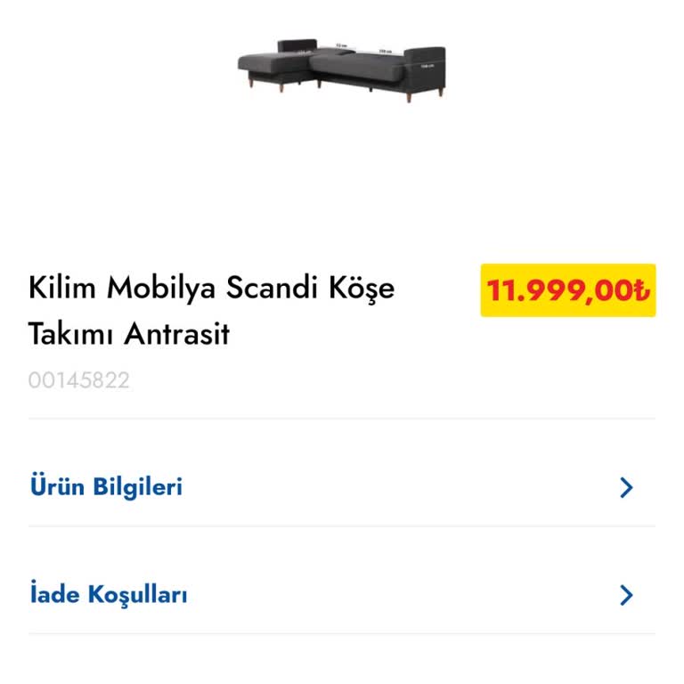 Şok Marketler Kilim Mobilya Köşe Takımı Teslimat Sorunu!