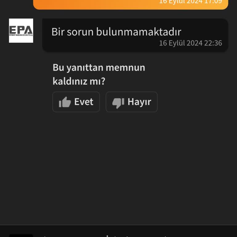 Epa İnternet Mağazacılığı EPA Satıcısından Elegant Plus Klima Siparişi