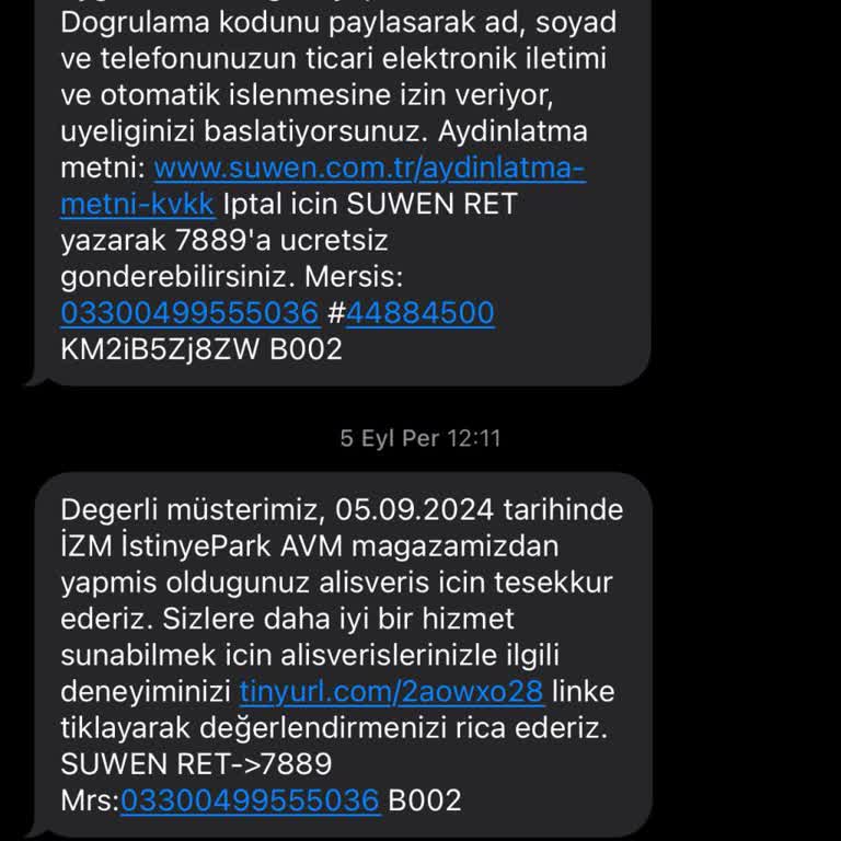 Suwen Aldığım Ürünün Değişim Ya Da İadesinin Sağlanmaması!