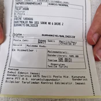 PTT Kargomun Kaybolması Zarar Tazminatı