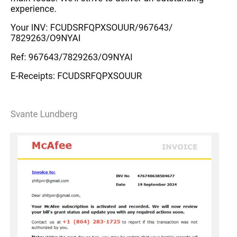 Mcafee Olmayan Üyelik Yenileme Maili