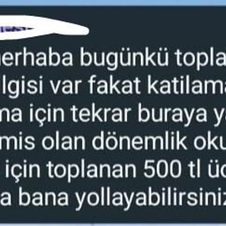 Aslan Çimento Milli Eğitim Bakanlığı (MEB) Okul Gideri Adı Altında Para İsteniyor.