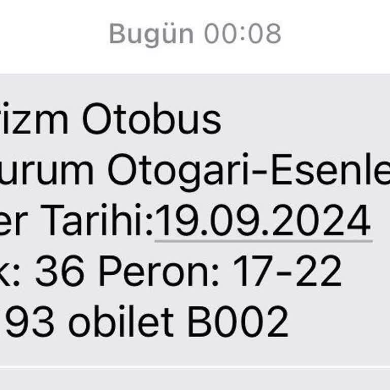 Obilet Koltuk Doğrulamasını Yanlış Yapıyor