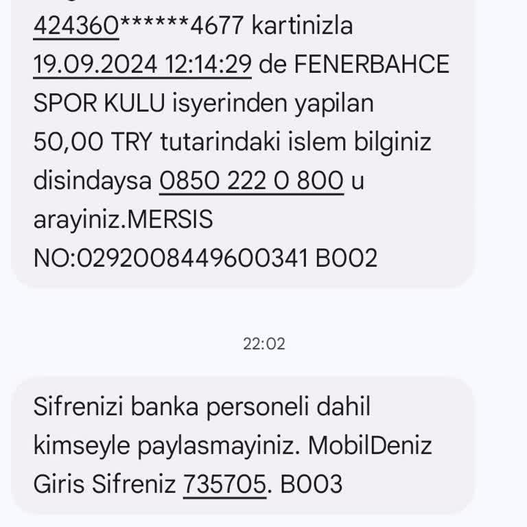 Denizbank Habersiz Çekim Yapmaları