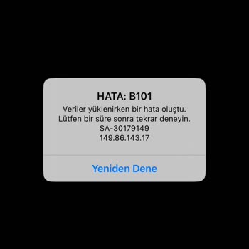 Tod TV Hata:B101 Hatası Veriyor Ve Maçları İzleyemiyorum.
