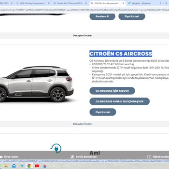 Citroen Resmi Web Sitesinde Yayımlanan Kampanyadan Faydalanamamak
