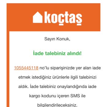 Koçtaş Ücret İadesini Yapmıyor