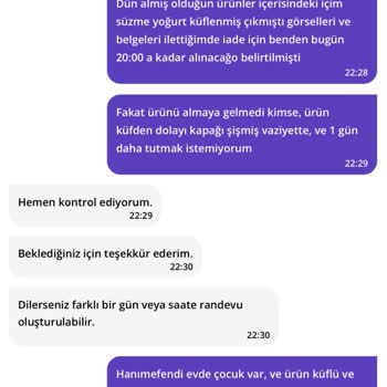 GetirÇarşı Getir Küflenmiş Ürünü İade Almıyor!