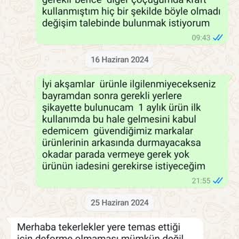Pierre Cardin Çocuk Pierre Cardin Bebek Arabası Tekerlekler 1 Kullanımda Delikler Oldu