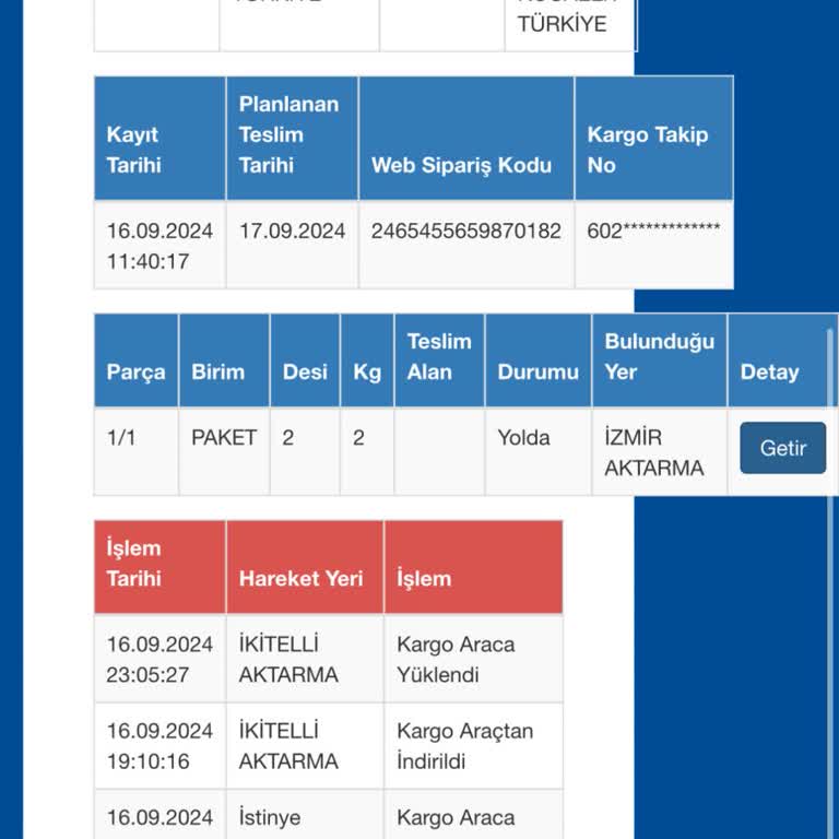 Adı İla Tezat Kargo-Sürat Kargo