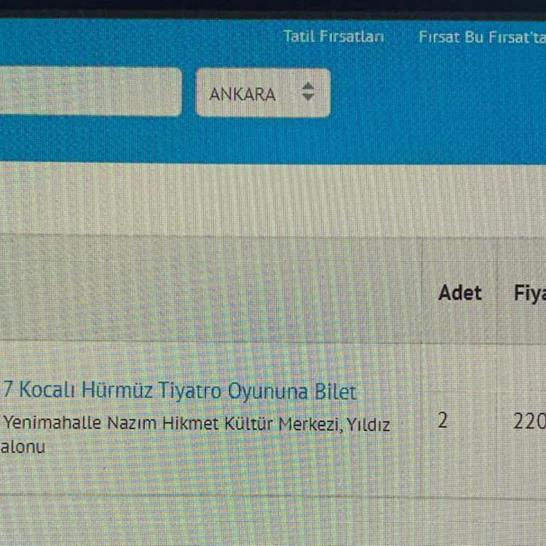 Www.firsatbufirsat.com Yanlış Tiyatro Bileti Satması