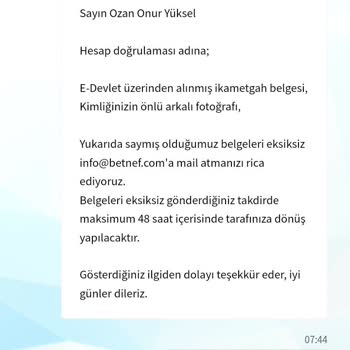 Güven Vermeyen Sitelerden Birisi Betnef