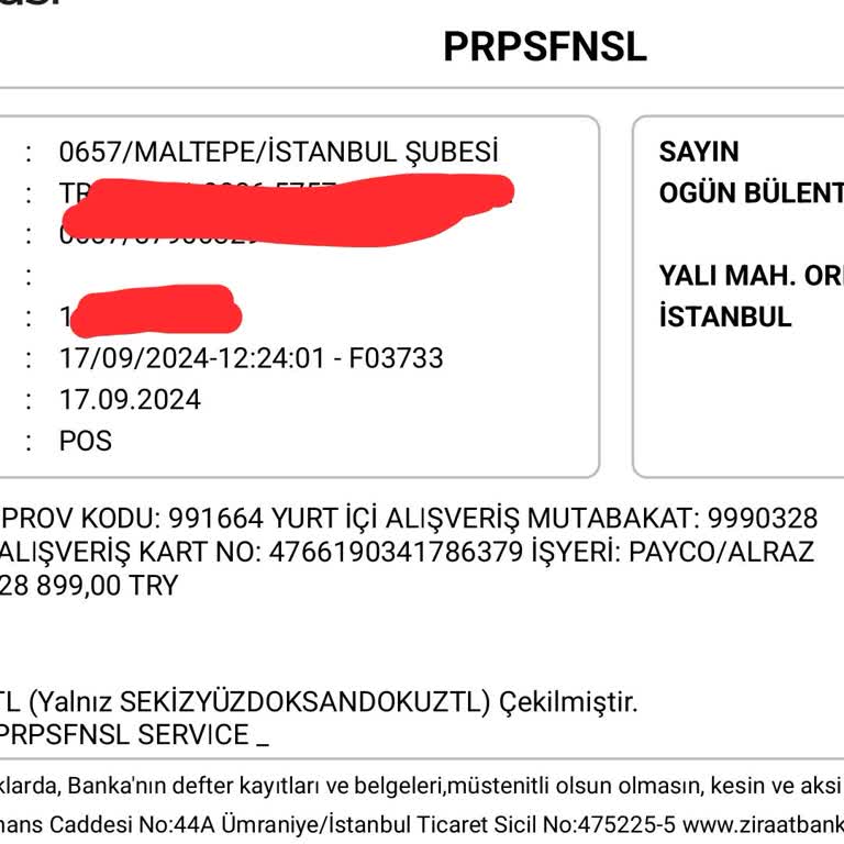 Payco/ Alraz Üzerinden Ödemesini Yaptığım Ürün Elime Geçmedi