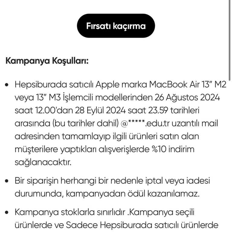Hepsiburada Eğitim Kampanyasında İndirim Sorunu