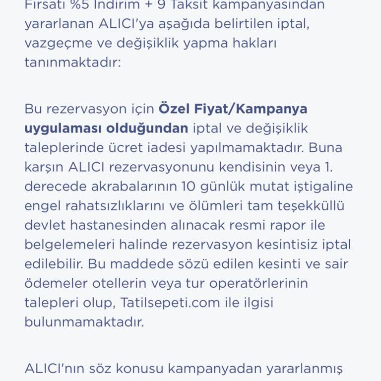 Tatil Sepeti Rezervasyon İptali Sağlamıyor