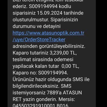 Atasun Optik Benden Fazla Para Aldı