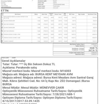 Atasun Optik Benden Fazla Para Aldı