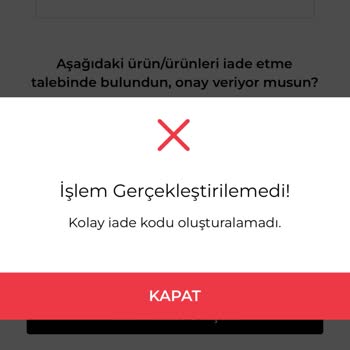 SuperStep Kolay İade Hatası