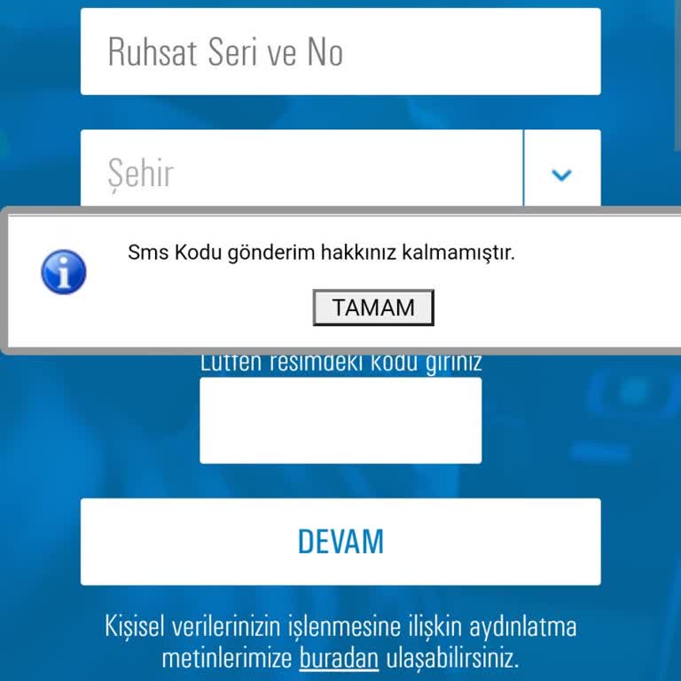 Tüvtürk Araç Muayene Tekrarı