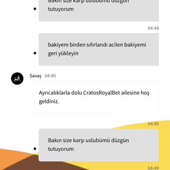 Cratos Royal Bet Bakiyemi Sıfırlayıp Boşalttılar