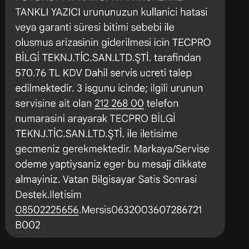Epson Yazıcı Ve Tecpro Teknik Servis Kullanıcını Mağdur Ediyor