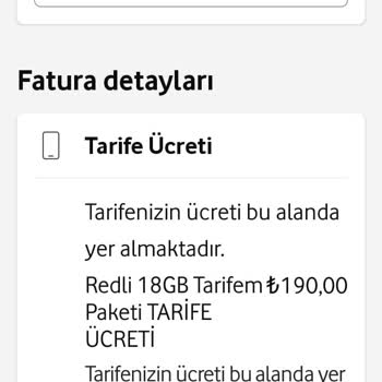 Vodafone Taahhütlü Tarifede Beklenmedik Fatura Artışı