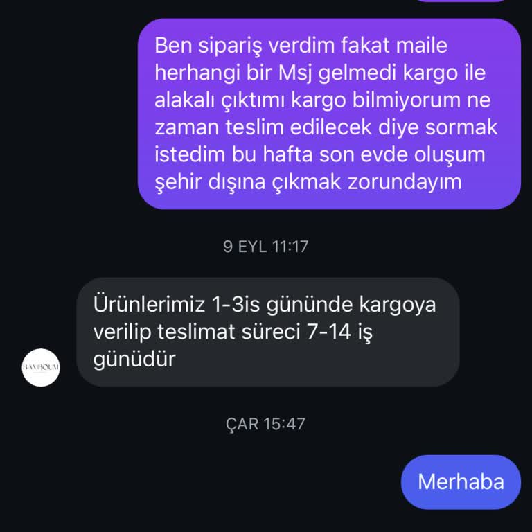 Bamboum.co Sayfası Kargo Gelmedi