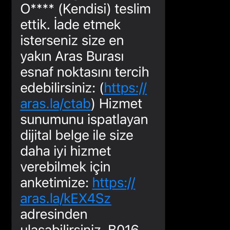 Aras Kargo Teslim Edilmeyen Kargo Ve Yanıltıcı Mesaj Sorunu