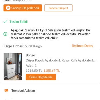 Trendyol Teslim Edilemeyen Kargo