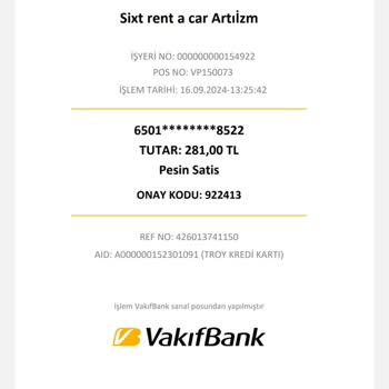 Sixt Firmasının Usulsüz Para Çekmesi Bakımı Yapılmamış Araç Vermesi