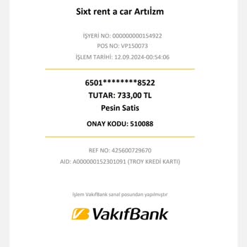 Sixt Firmasının Usulsüz Para Çekmesi Bakımı Yapılmamış Araç Vermesi