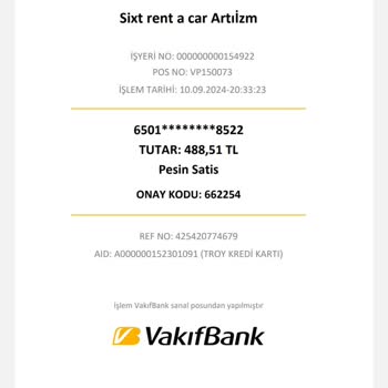 Sixt Firmasının Usulsüz Para Çekmesi Bakımı Yapılmamış Araç Vermesi