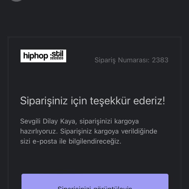Hiphopstil.com Sipariş Durumu Hakkında Bilgi Alamama Sorunu