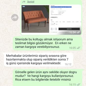 Gada Grup İsimli Firmanın Siparişleri Geciktirmesi Ulaşılamaması