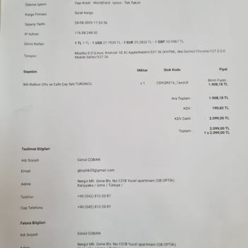 Gada Grup İsimli Firmanın Siparişleri Geciktirmesi Ulaşılamaması