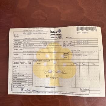 Aura Cebilon Arıtma Cihazı Servisinden Memnuniyetsizlik