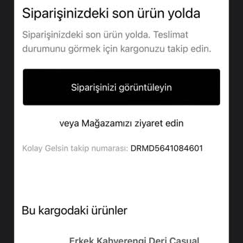 Derimod Dan Sipariş Ettiğim Ayakkabı Nerede Belli Değil.