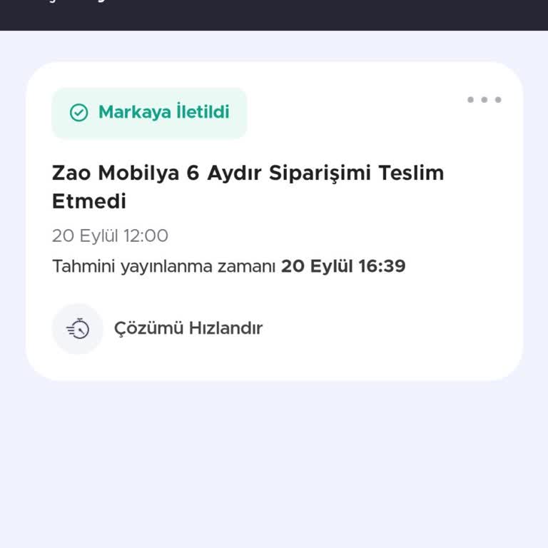 Zao Mobilya 6 Aydır Siparişimi Teslim Etmedi