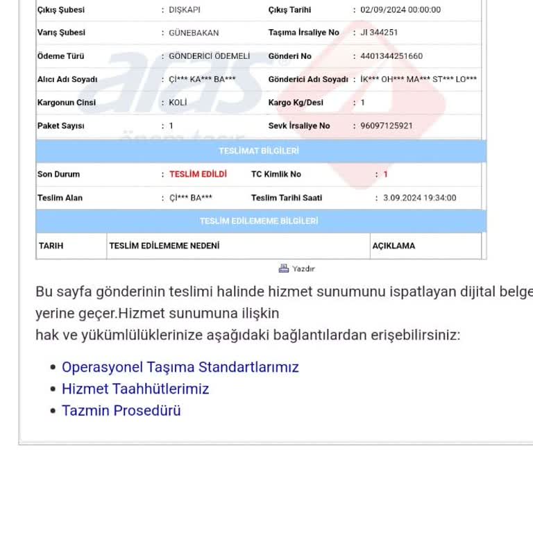 Aras Kargo Kargomu Kaybetti Muhatap Bulamıyorum