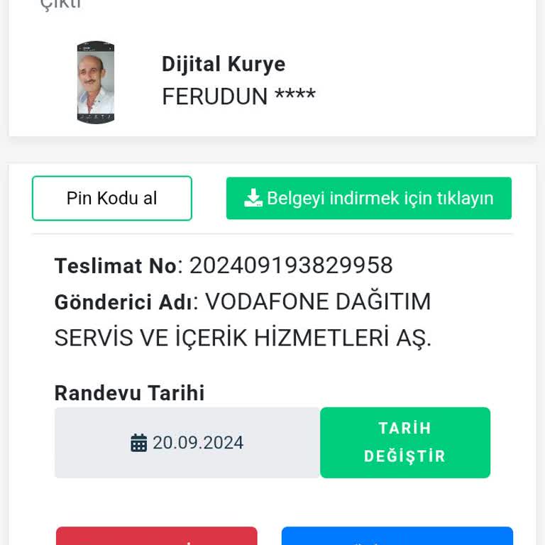 Vodafone Dijital Kurye Teslimatında Bilgi Mağduriyeti