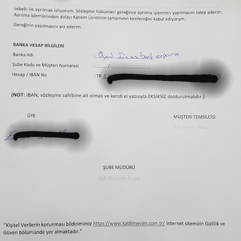 Katılımevim Para İadesi Yapmıyor