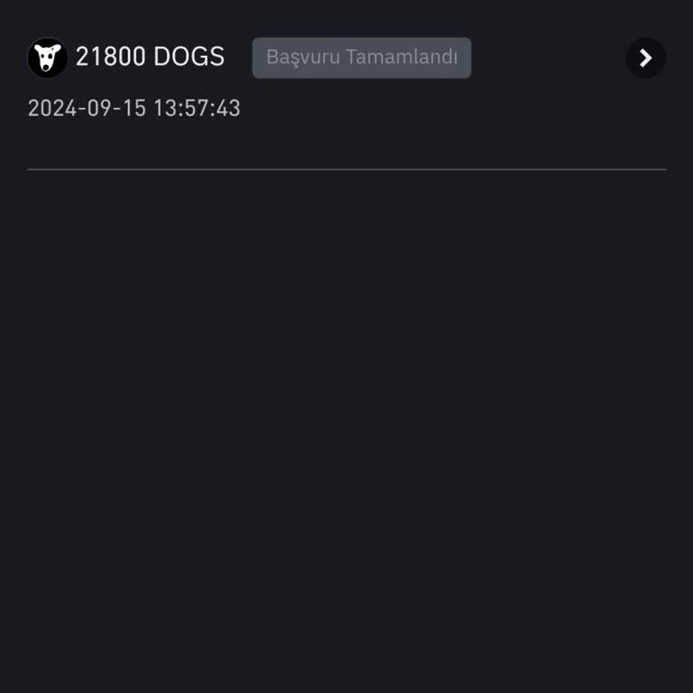 Binance Dogs Yanlış Memo Kodu Başvuru Tamamlandı