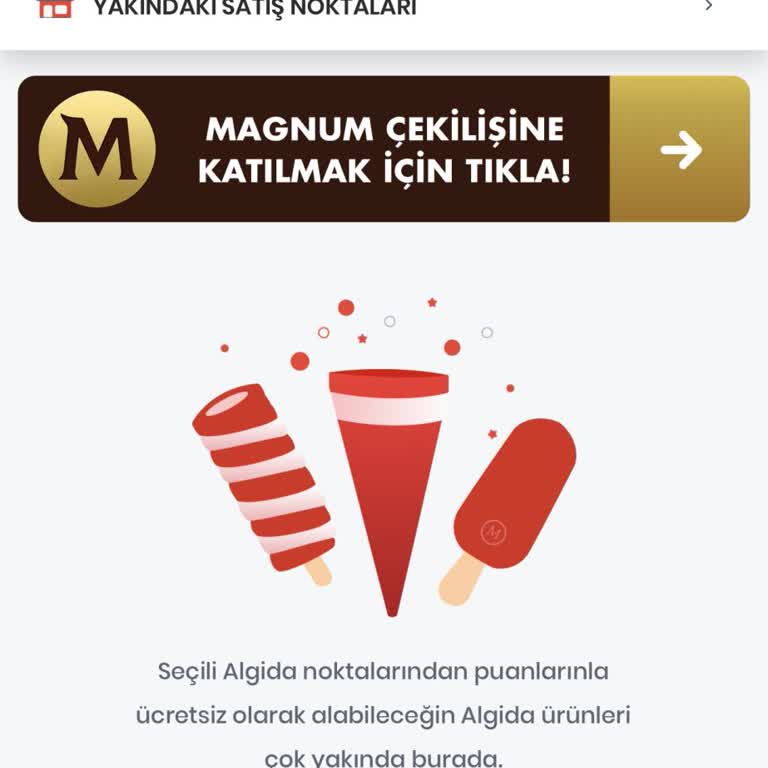 Magnum Algida Uygulamasındaki Puan Sistemi Hayal Kırıklığı Yarattı